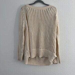 PLANET Women’s Cream 100% Cotton Pullover Sweater No Tag Medium-Large